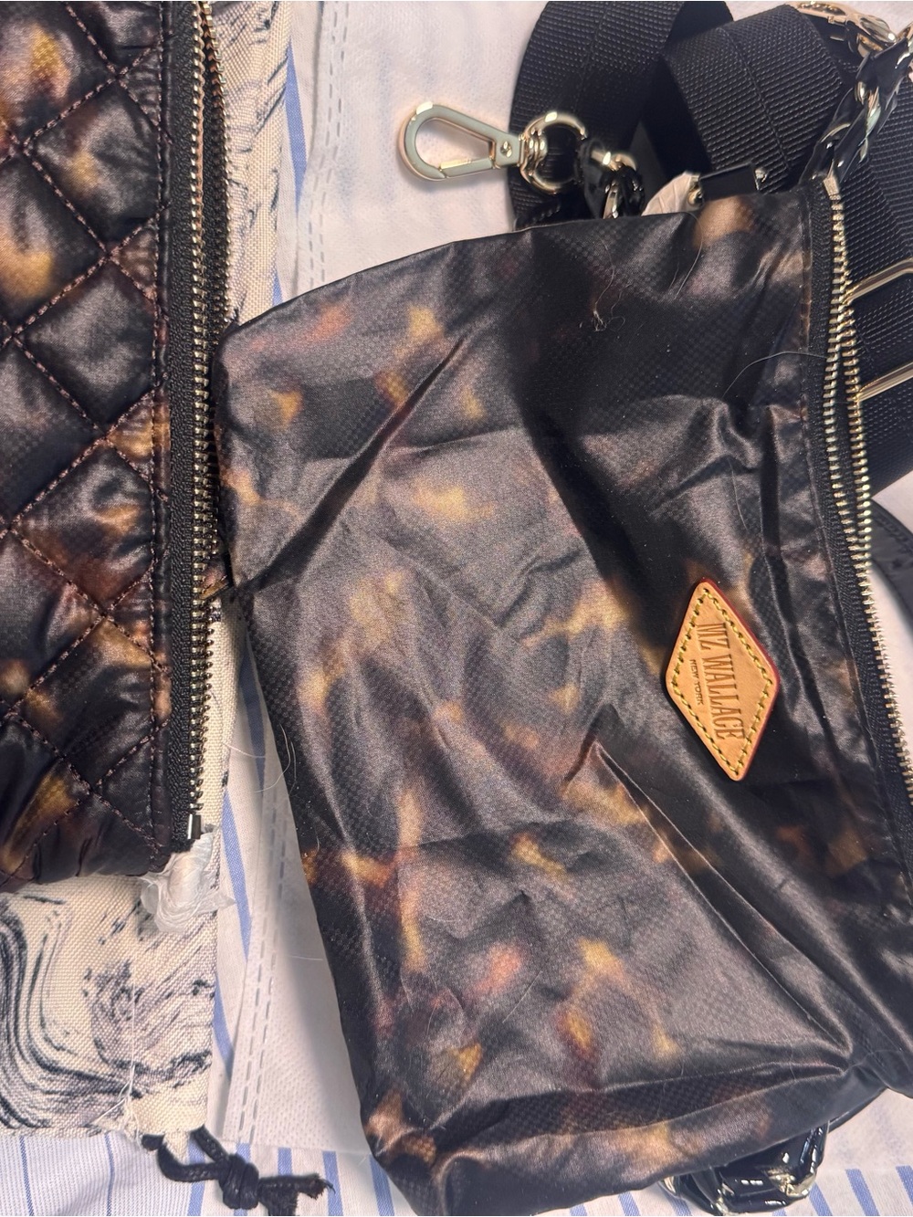 MZ WALLACE Tortoise Downtown Crosby Crossbody quilted - Picture 11 of 12